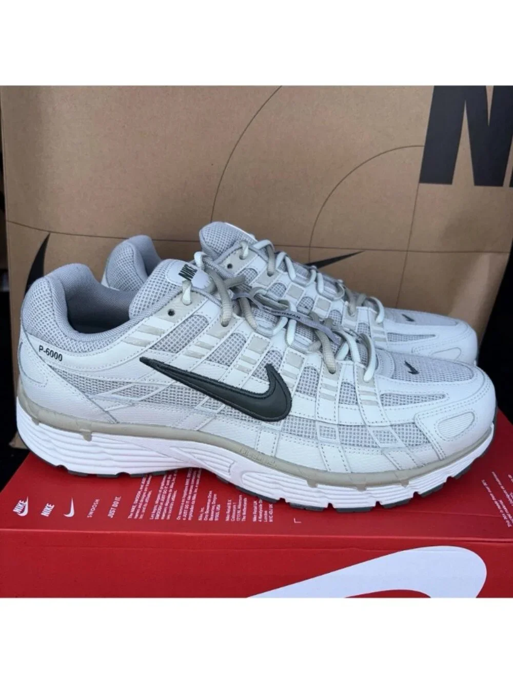 NEW Nike P-6000 PRM IH8042 002 Light Pumice Camo Green Men Size 12.5